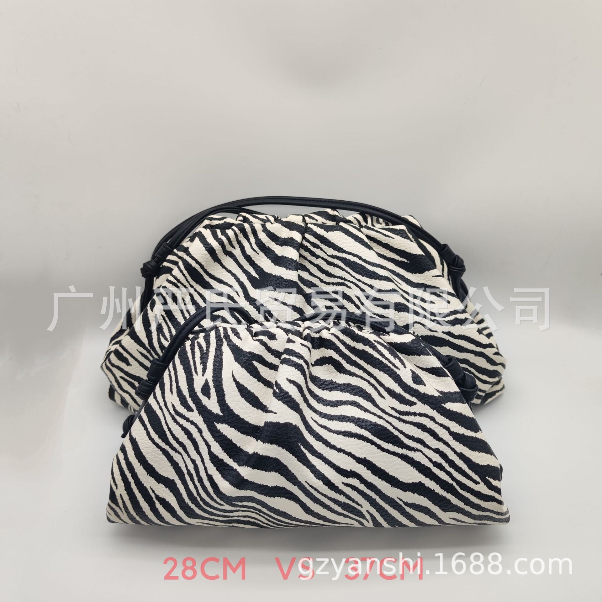 Zebra Pattern Cloud Bag Cross-border Women's Bag Pleated Dumpling Bag New Autumn and Winter Fashion Shoulder Crossbody Bag Hand-held Women's Bag