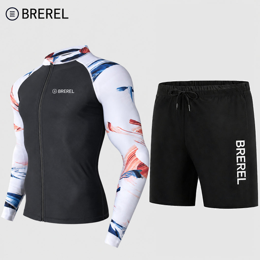 Sun Protection Swimsuit Men's Surfing Suit Split Quick-Drying Tight Jellyfish Suit Snorkeling Suit Wetsuit Full Body Long-Sleeved Trousers
