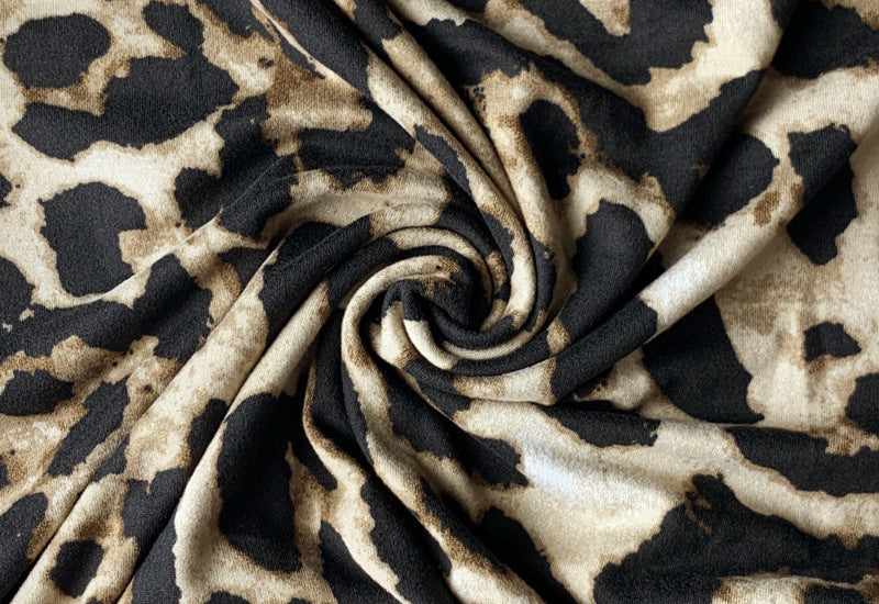 2025 Spring and Summer New High-Waisted Leopard Print Skirt European and American Fashion Sexy Tight Pleated Slit Mid-Length Skirt