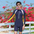 2026 New Men's Long-Sleeved Sun-Protective Quick-Drying One-Piece Swimsuit Men's Quick-Drying Surfing Diving Cross-Border Custom Wholesale