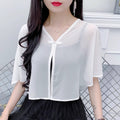 Thin Small Shawl Summer Dress with Sling Skirt Air-conditioning Shirt Women's Cardigan Outer Chiffon Ethnic Style Silver Buckle Small Coat
