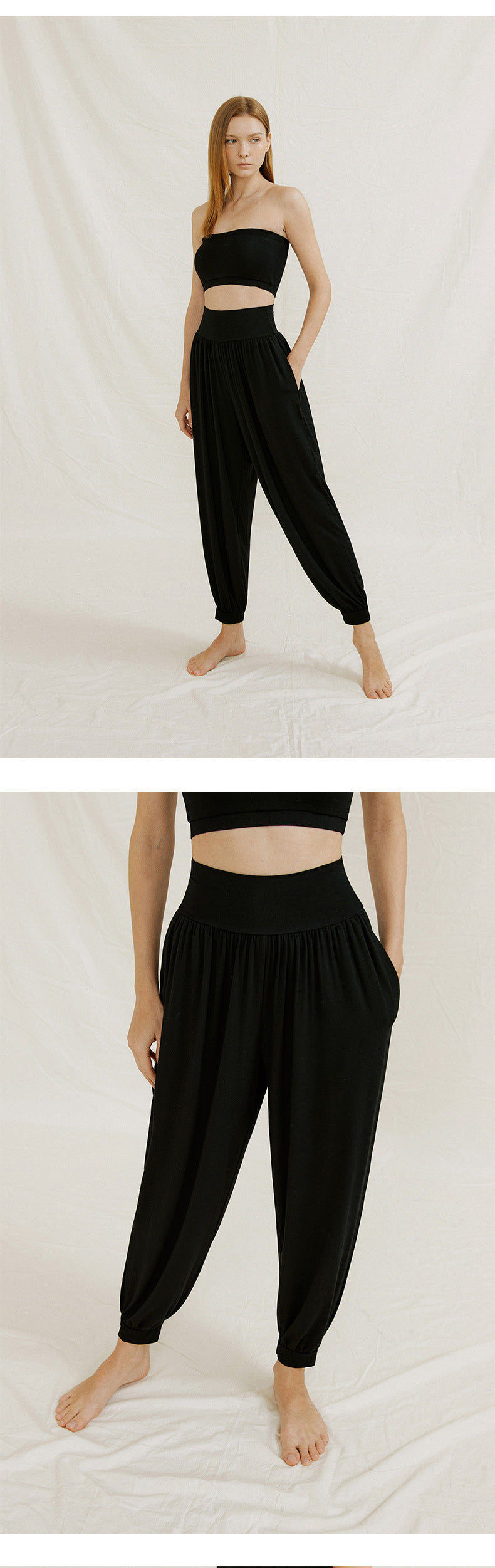 2025 Spring New Yoga Trousers Women's Loose Leg Bloomers Breathable Pilates Dance Fitness Sports Pants