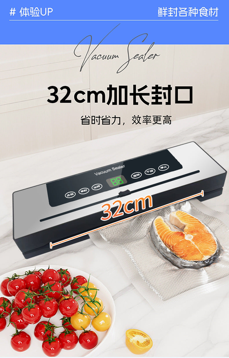 Vacuum Sealing Machine Packaging Fresh-keeping Machine Small Household Vacuum Food Air Sealing Machine] Fully Automatic Plastic