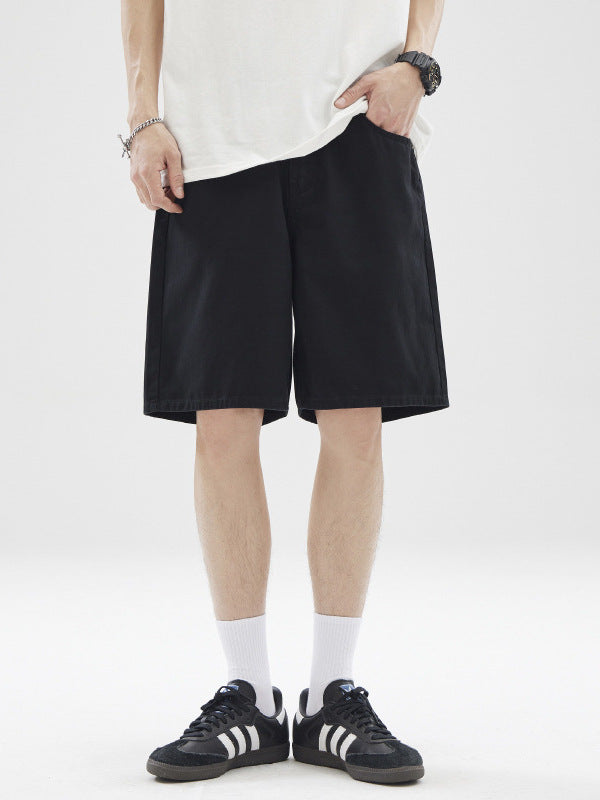 LKTM Men's# American Retro vintage Straight Pants Men's Niche Couples Joker Simple Casual Shorts