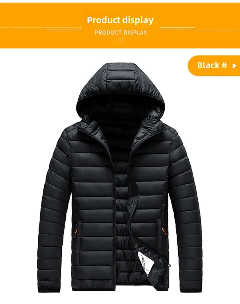 Cross-Border Exclusive Supply for Amazon: Men's 2026 Winter Jacket, Slim Fit, Lightweight Cotton Coat, Thin Multi-Color Quilted Cotton Clothing