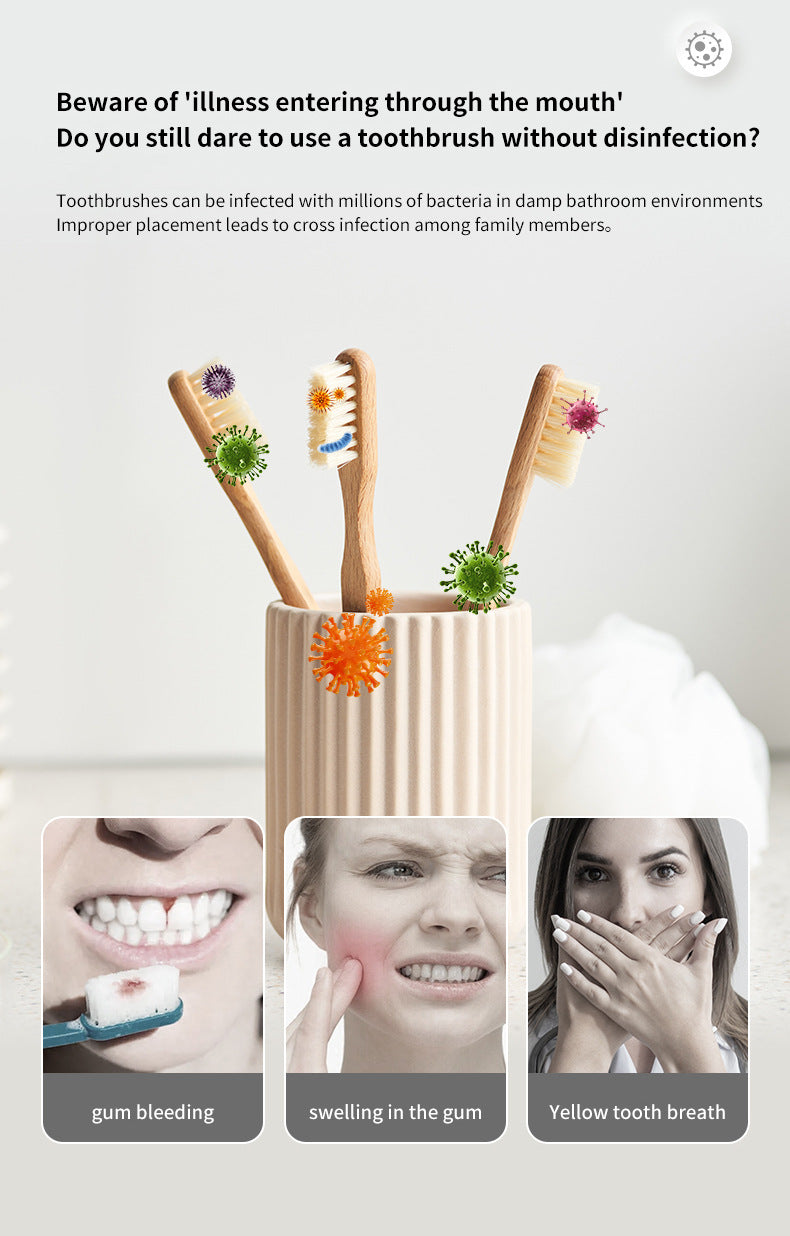 olovvs Smart Toothbrush Sterilizer UV Sterilization Electric Drying Hole-free Mouthwash Cup Toothpaste Rack