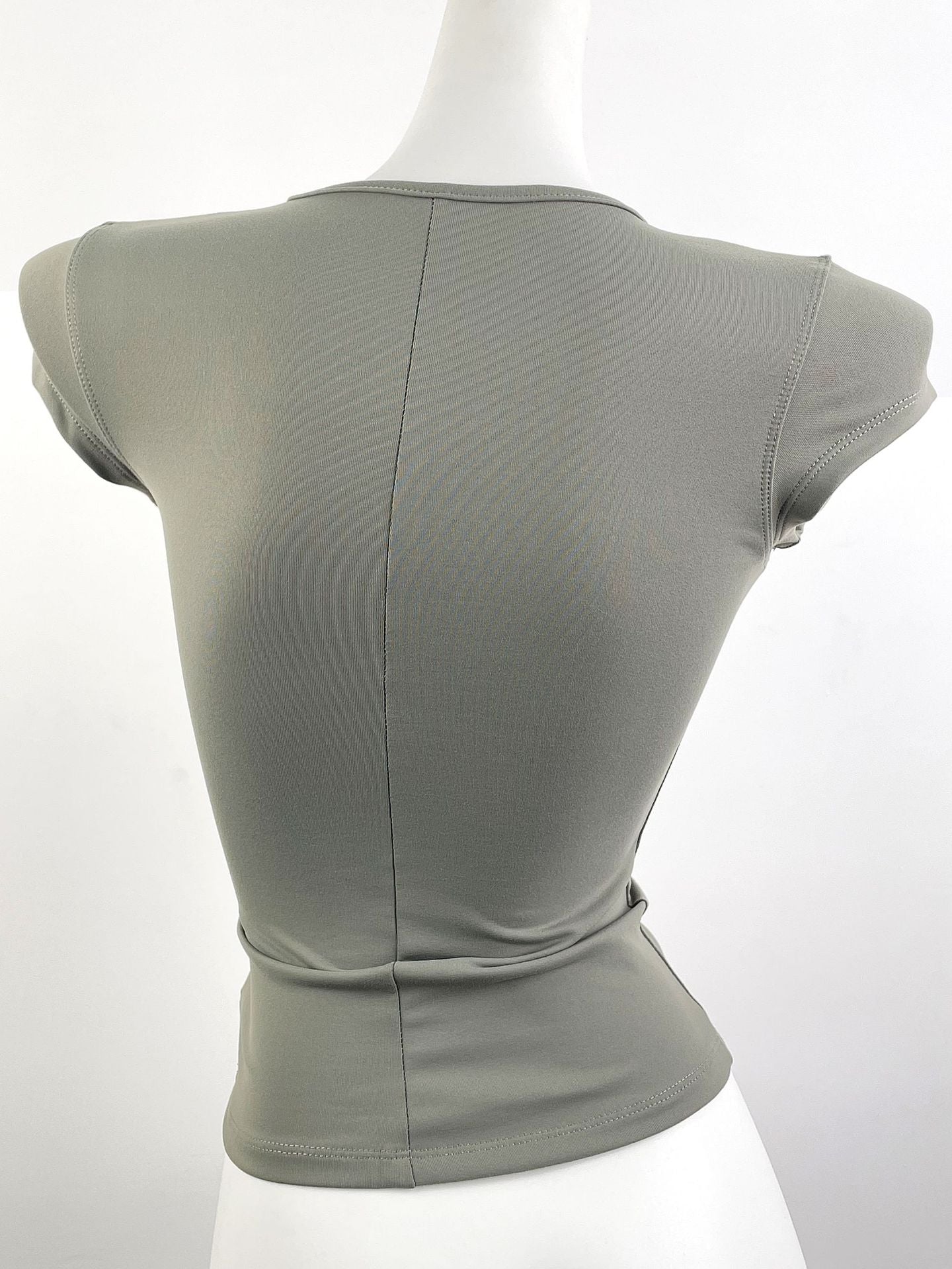 Spot Tankair Sexy Skin-Friendly Nude Elastic Tight Fitness Right Shoulder Small Flying Sleeve T-Shirt Sports Quick-Drying Top