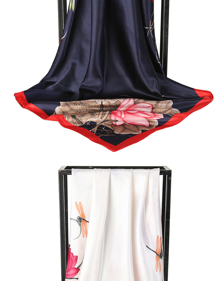 Mother's Day gift double-sided scarf 90 square scarf summer women's thin decorative versatile small scarf shawl scarf scarf