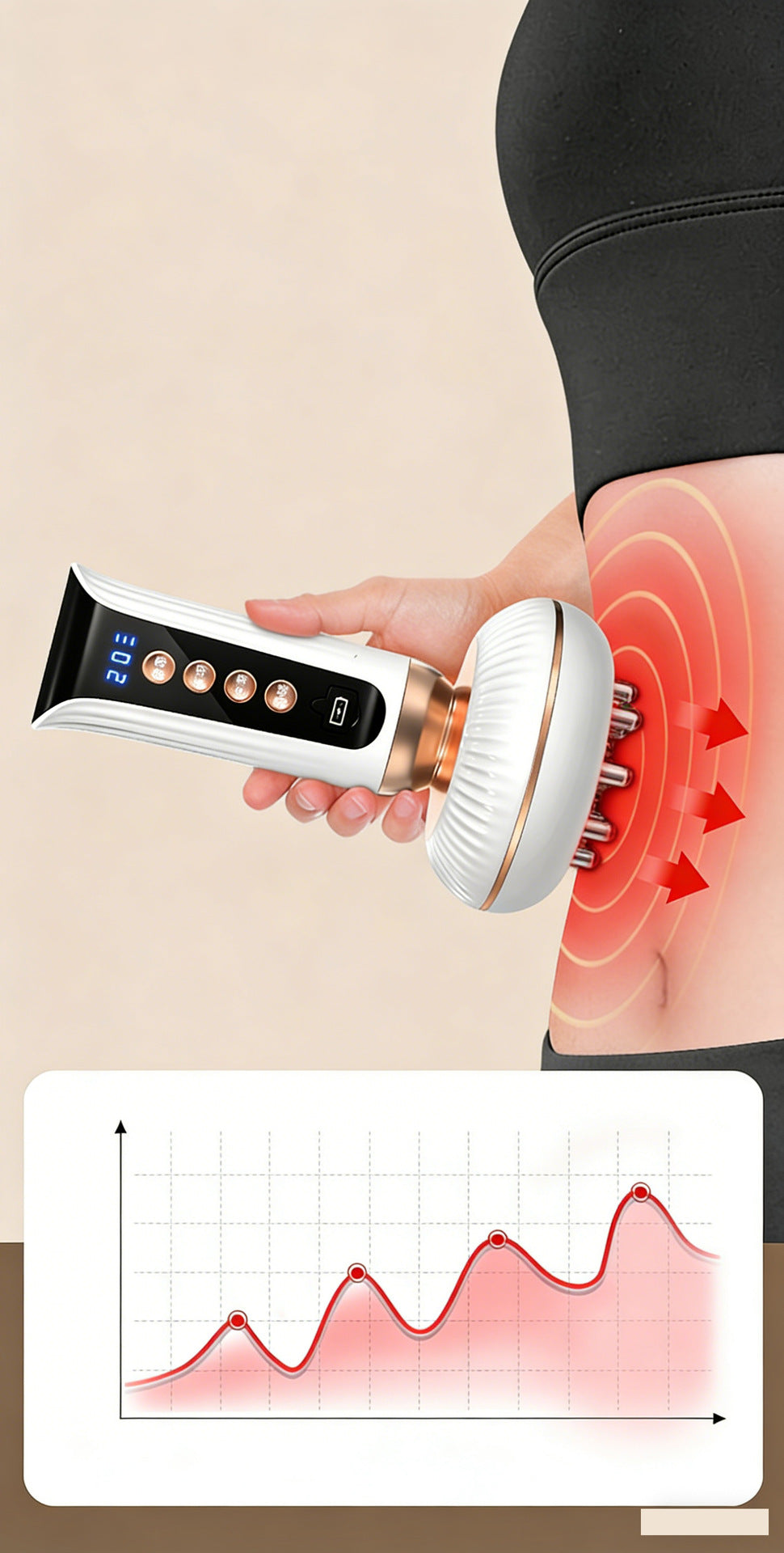 Home Smart Massage Brush Massager Microcurrent Heating Massager Beauty Device