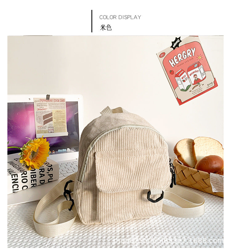 Wholesale/Mini Backpack ins Super Hot Cute OL Commuter Small Cosmetic Bag Striped Textured Student All-match Schoolbag