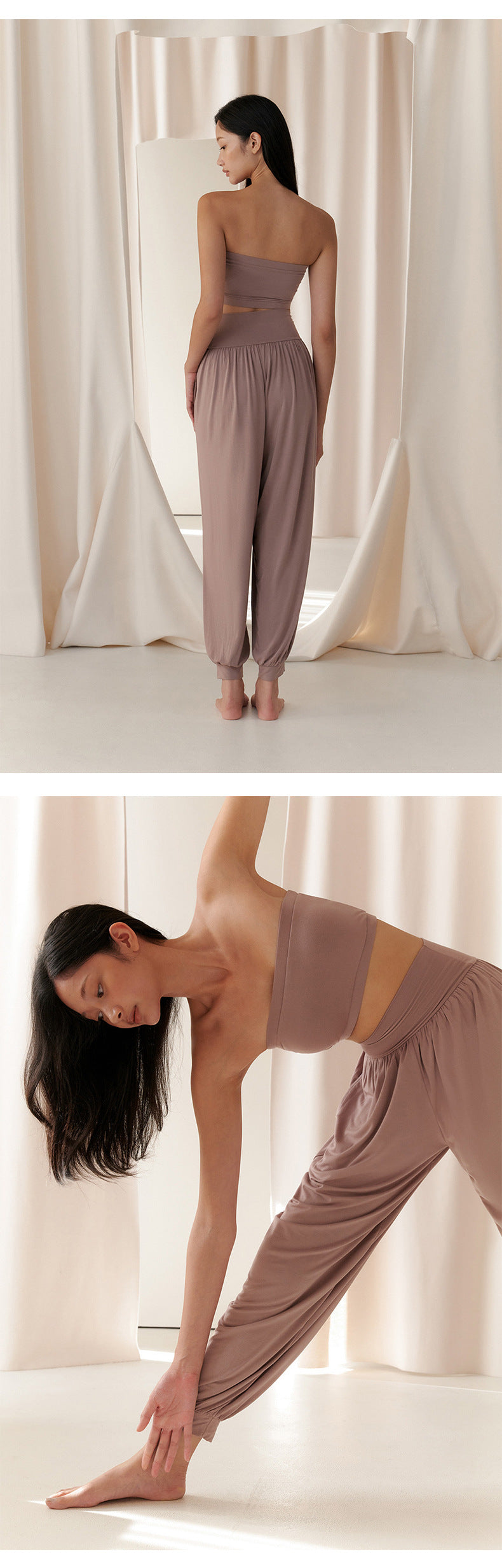 2025 Spring New Yoga Trousers Women's Loose Leg Bloomers Breathable Pilates Dance Fitness Sports Pants
