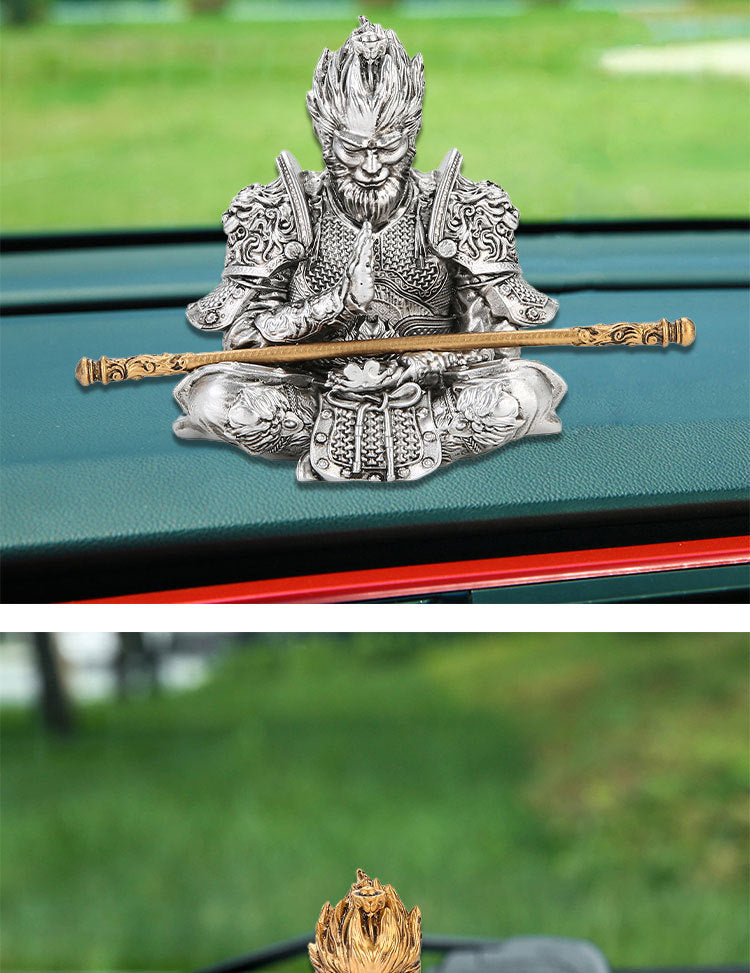 Black God Monkey King Monkey King Car Victory Car Ornaments Accessories Central Console Decoration Men's Car Handwork