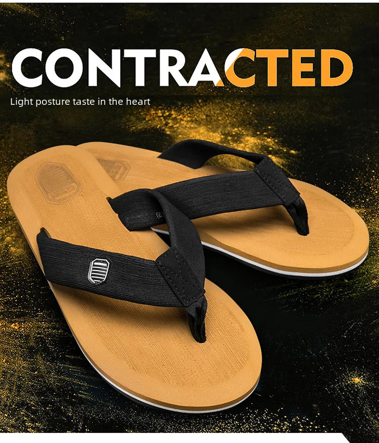Factory wholesale summer men's beach shoes flip-flops leisure trend sandals wholesale pinch feet non-slip foreign trade explosions