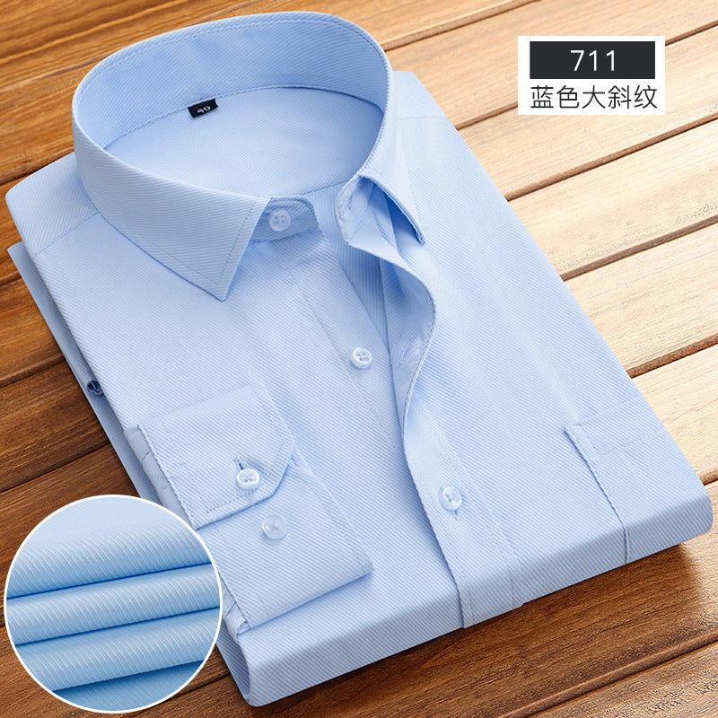 Spring and Summer New Striped Long-Sleeved Shirts for Men, Business Casual Workwear, Breathable Shirts, Cross-Border European and American Bestsellers on Amazon