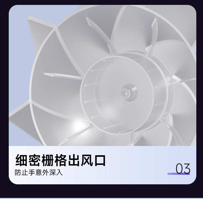 New air circulation fan large wind mute fan non-perforated wall hanging kitchen dormitory desk face exposure fan