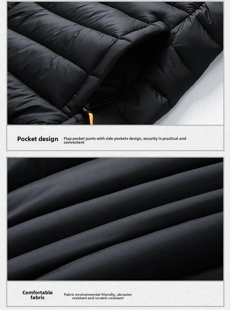 Cross-Border Exclusive Supply for Amazon: Men's 2026 Winter Jacket, Slim Fit, Lightweight Cotton Coat, Thin Multi-Color Quilted Cotton Clothing