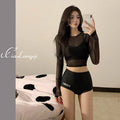 2025 New Swimsuit Women's Three-Piece Split Sexy Belly-Covering Slimming Look Fairy Style Ins Long-Sleeved Sun Protection Swimsuit