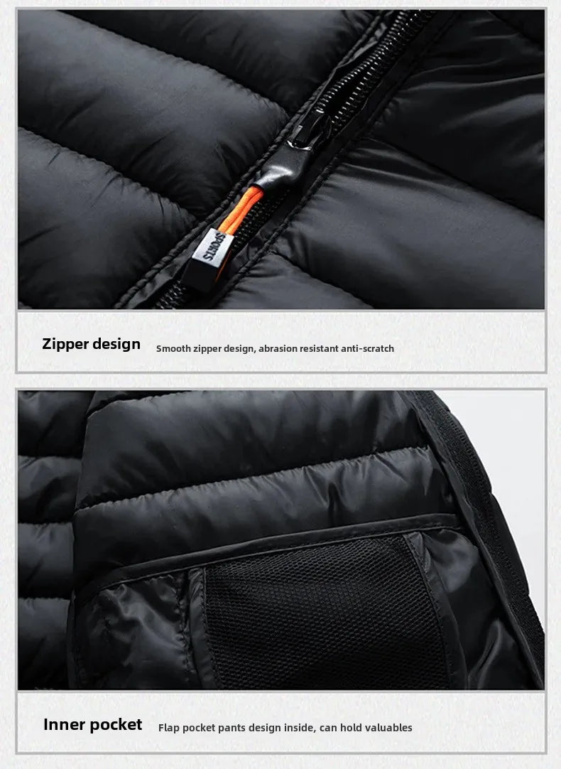 Cross-Border Exclusive Supply for Amazon: Men's 2026 Winter Jacket, Slim Fit, Lightweight Cotton Coat, Thin Multi-Color Quilted Cotton Clothing