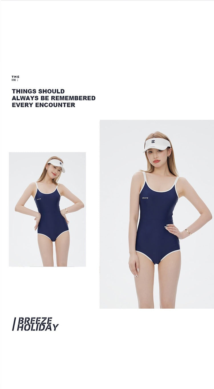2025 New Style Swimsuit Women's Conservative Belly Covering Slim Gather Girls Ins Hot Spring Swimsuit