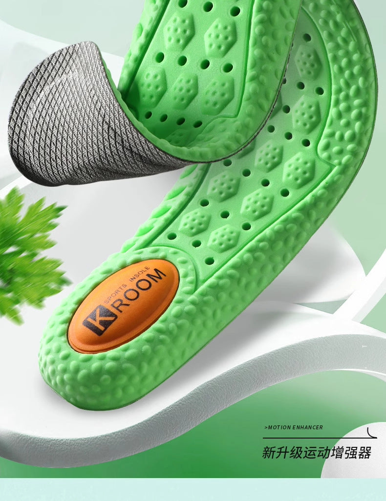 Manufacturer Wholesale Zoom Sports Insoles for Men Boost Popcorn Military Training Shock-Absorbing Breathable High-Elastic Insoles