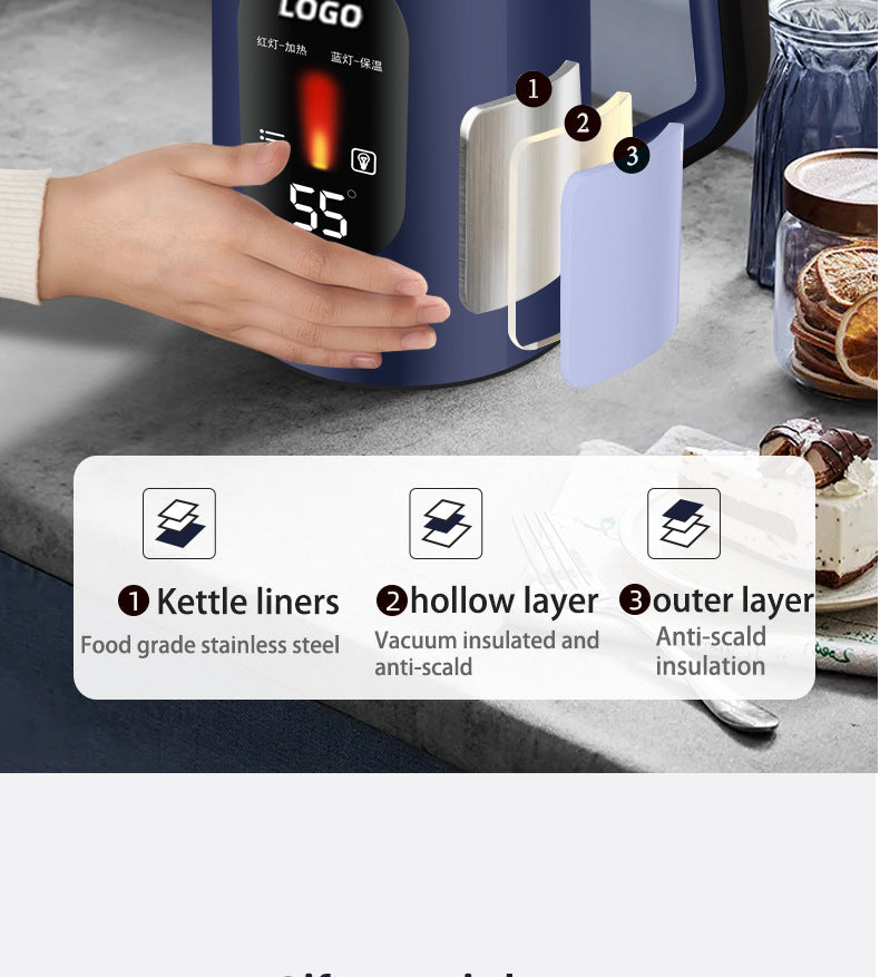 Electric Kettle Thermal Insulation Kettle Automatic Power-Of