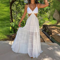 Spring Summer Suspender Large Swing Dress Loose Vacation Casual Dress