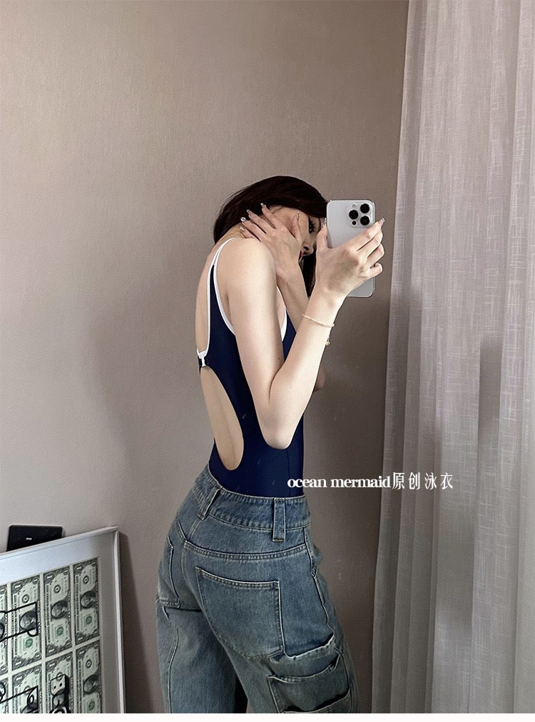 2025 New Style Swimsuit Women's Conservative Belly Covering Slim Gather Girls Ins Hot Spring Swimsuit