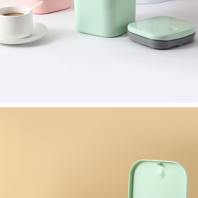 Small Desktop Trash Can for Home Office High-End Dormitory Press with Lid Mini Plastic Storage Trash Can