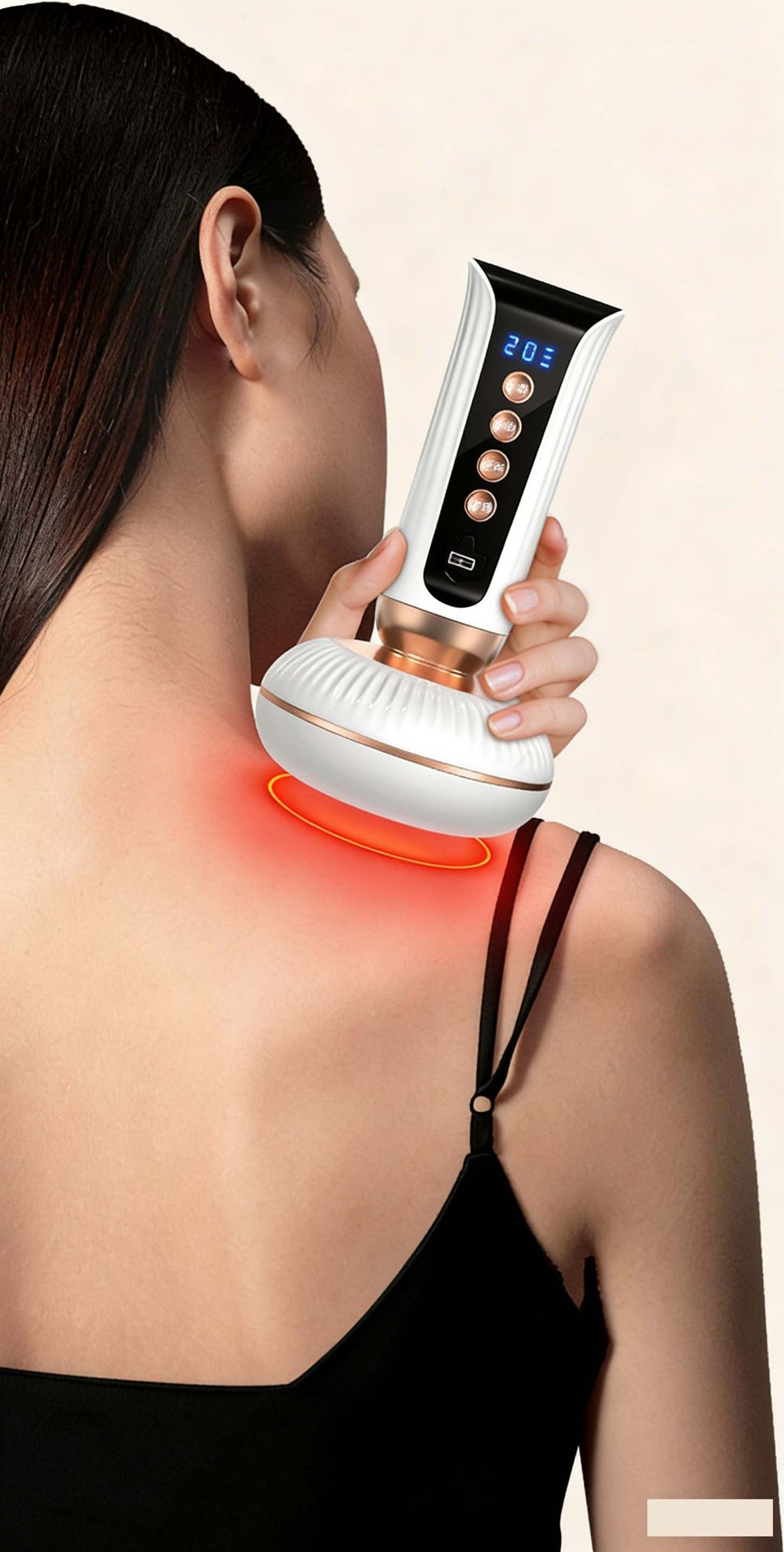 Home Smart Massage Brush Massager Microcurrent Heating Massager Beauty Device