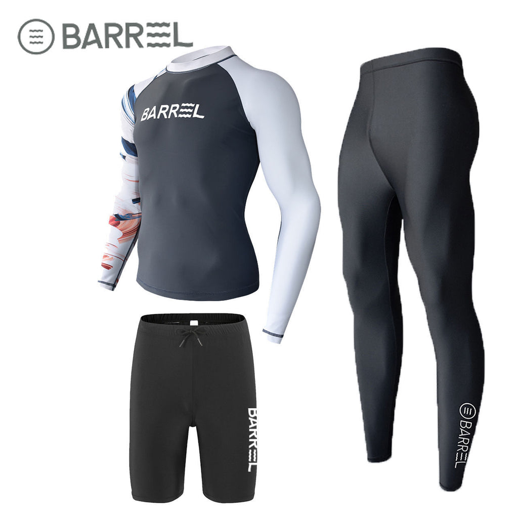 Sun Protection Swimsuit Men's Surfing Suit Split Quick-Drying Tight Jellyfish Suit Snorkeling Suit Wetsuit Full Body Long-Sleeved Trousers