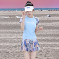 2025 Swimsuit Women's Split Conservative Belly-Covering Slimming Look Boxer Skirt Sports Style Student Hot Spring Korean Swimsuit