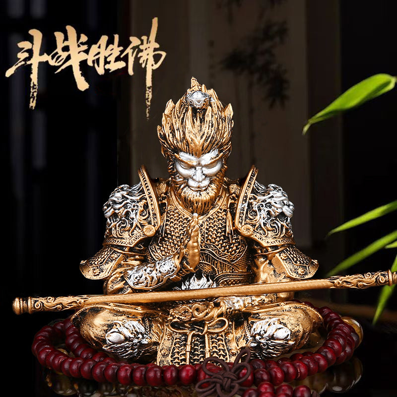 Black God Monkey King Monkey King Car Victory Car Ornaments Accessories Central Console Decoration Men's Car Handwork