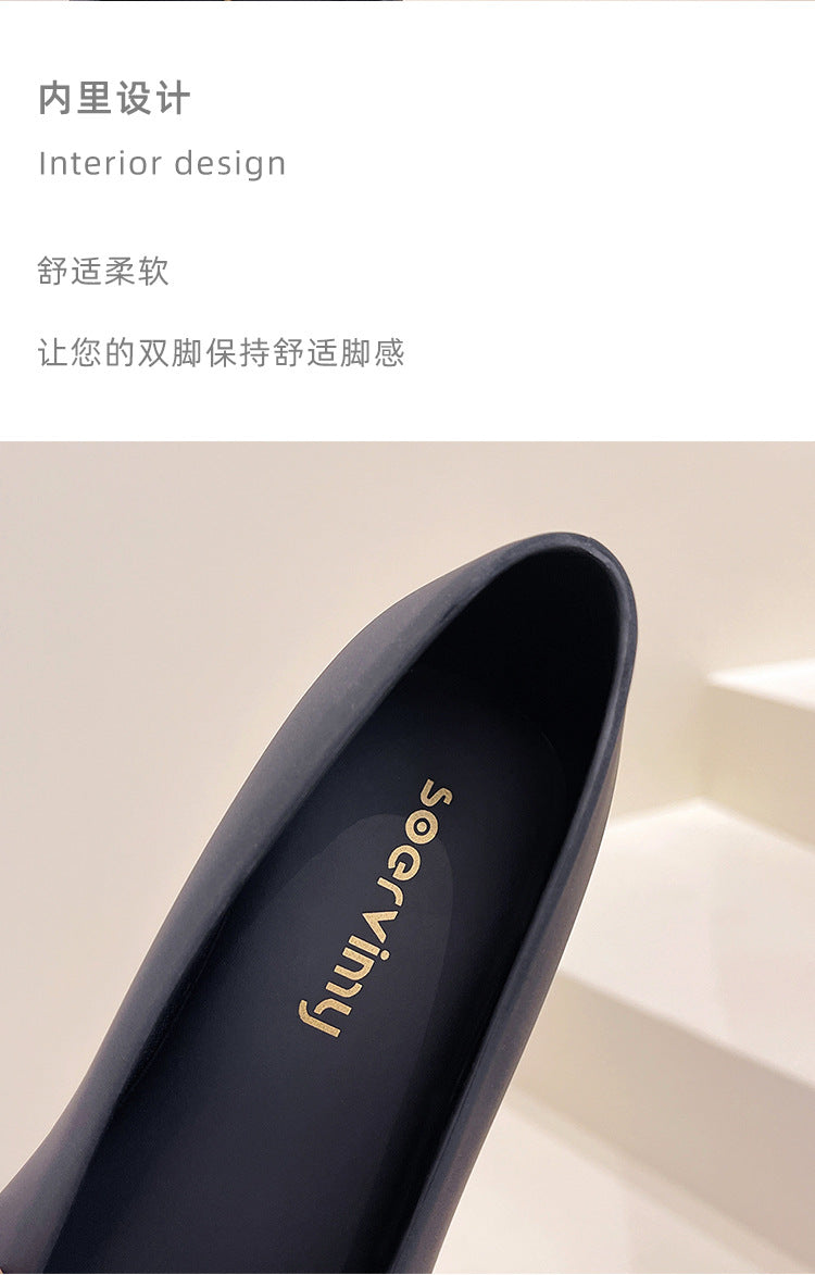 Women's Flat Shoes 2022 New Summer Shallow Soft Bottom Bow Casual Loafers Fish Mouth Plastic Jelly Shoes
