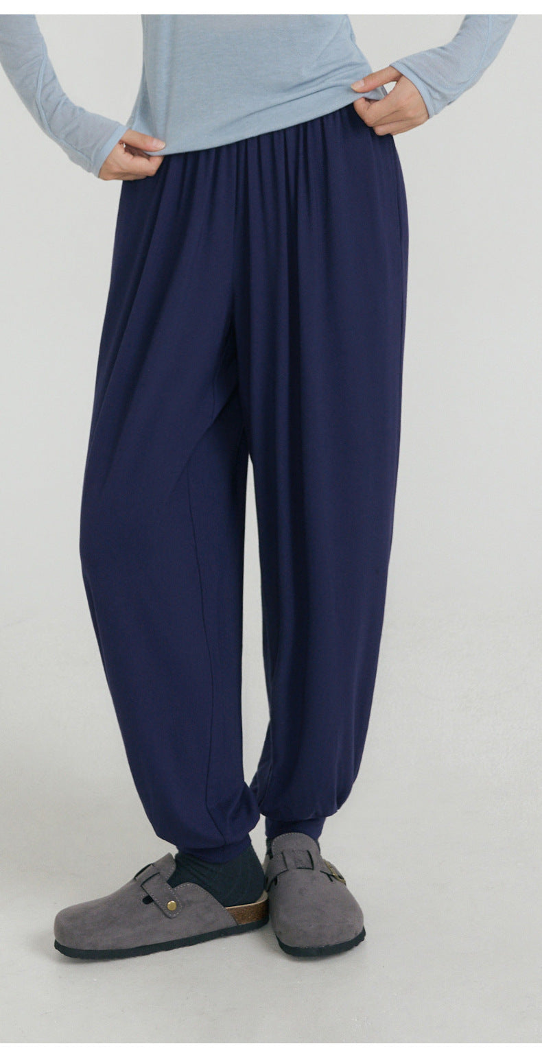2025 Spring New Yoga Trousers Women's Loose Leg Bloomers Breathable Pilates Dance Fitness Sports Pants