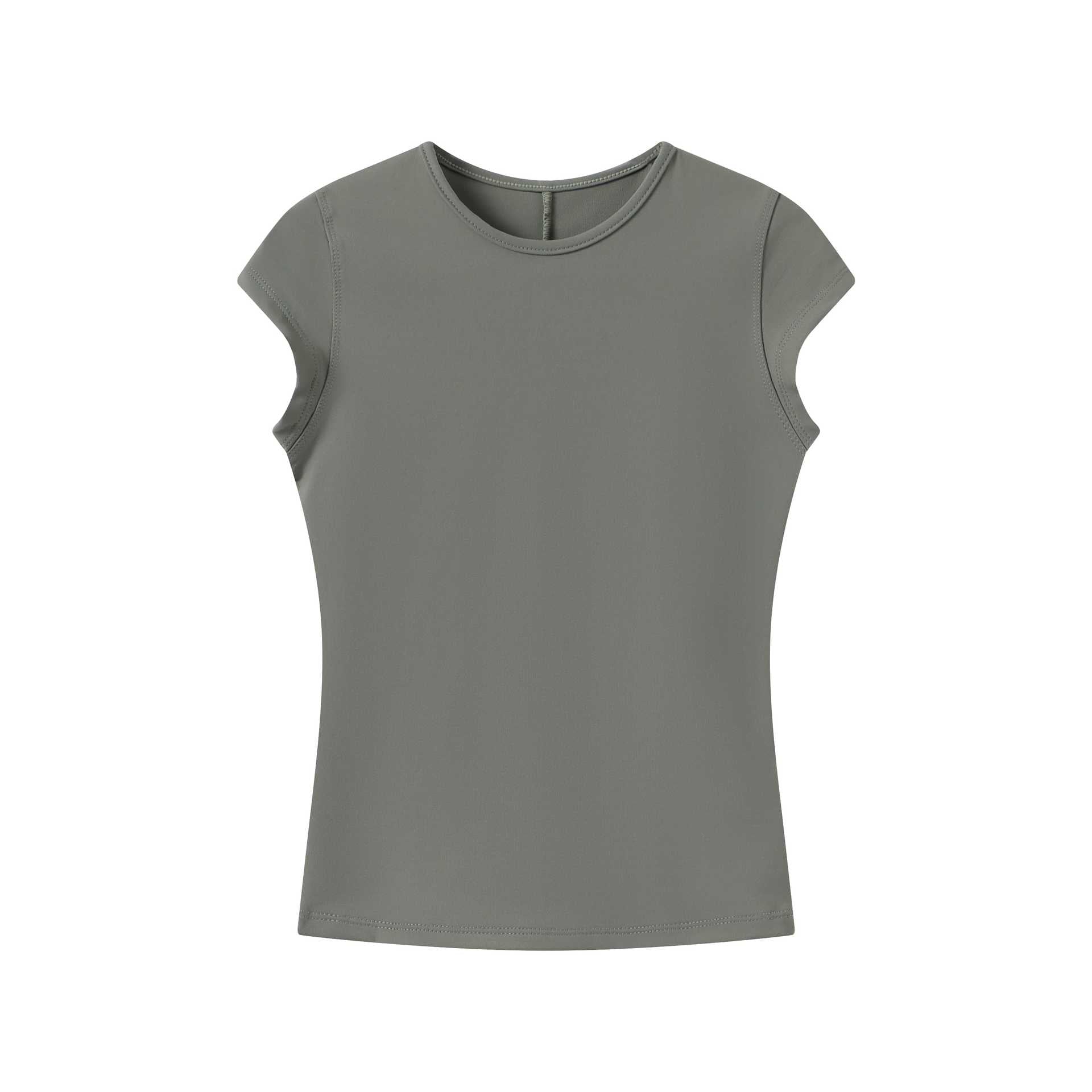 Spot Tankair Sexy Skin-Friendly Nude Elastic Tight Fitness Right Shoulder Small Flying Sleeve T-Shirt Sports Quick-Drying Top