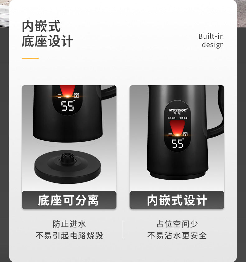 Positive Hemispherical Electric Water Kettle Insulation 3L Large Capacity Water Kettle Food Stainless Steel Water Kettle Household Dropshipping