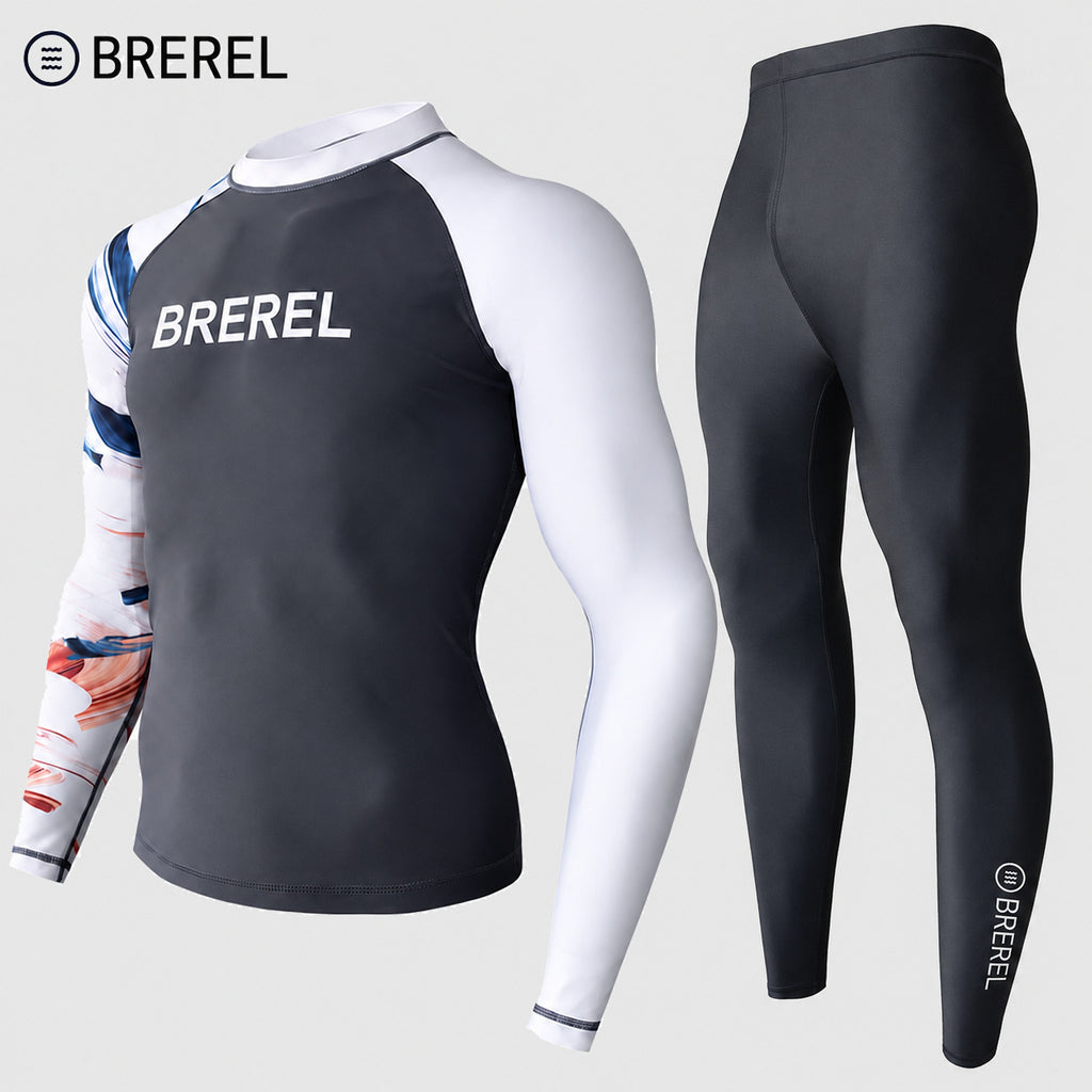 Sun Protection Swimsuit Men's Surfing Suit Split Quick-Drying Tight Jellyfish Suit Snorkeling Suit Wetsuit Full Body Long-Sleeved Trousers