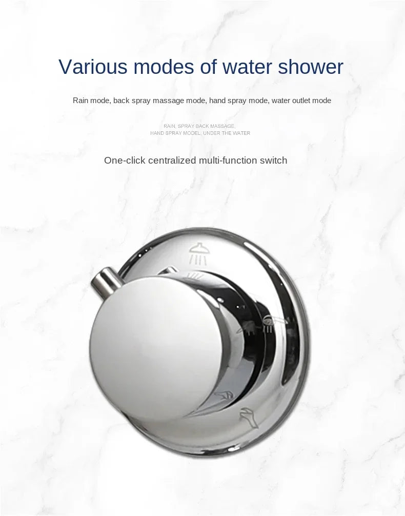 Stainless steel intelligent constant temperature wall-mounted integrated shower screen Shower temperature display shower set sho
