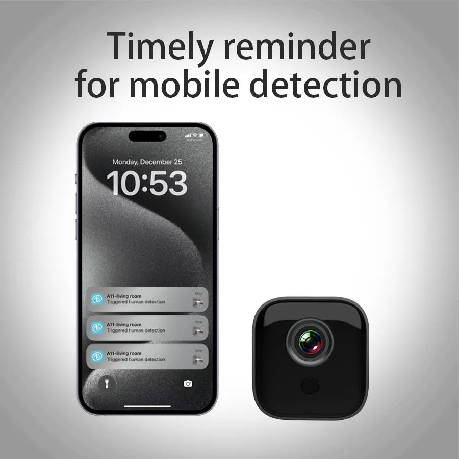 WIFI Mini Camera PIR Human Body Detection Monitoring Security Camera Wireless Monitoring Camera HD 1080P Monitoring Smart Home