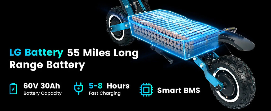 6000-watt off-road two-wheel electric scooter Dual motor lithium battery Digital folding 150kg European warehouse inventory