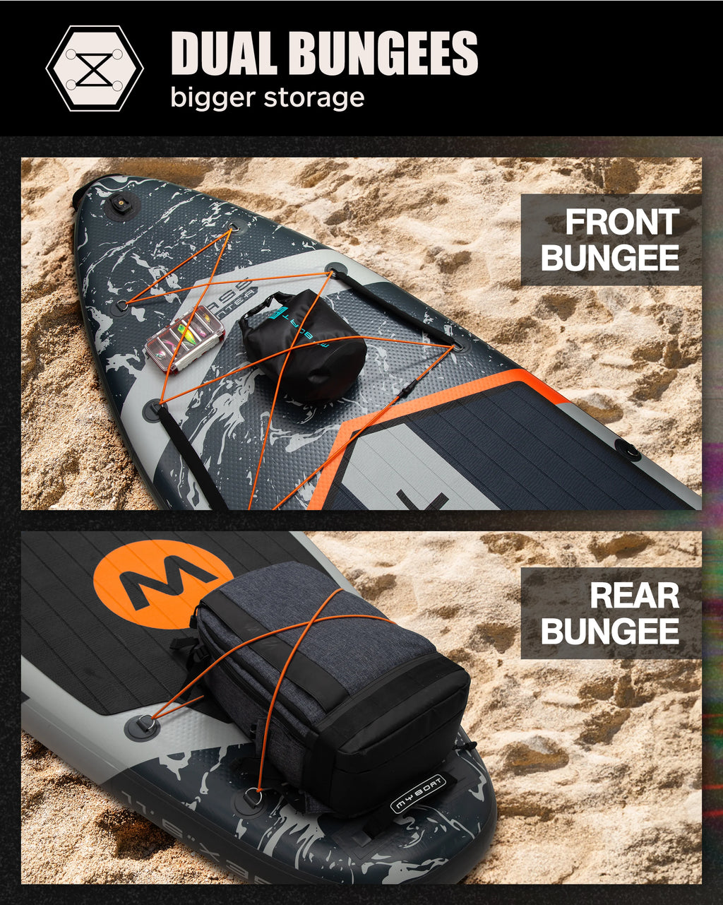 Myboat BASS HUNTER Grey SUB Waterproof Inflatable Paddle Board 11'6''x35''x6'' Aquatic Fishing With Accessories SUP сапборд