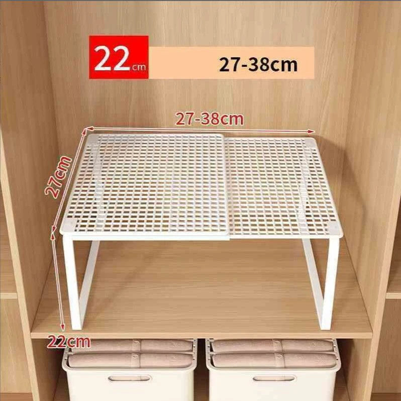 Stackable Telescopic Closet Shelf Retractable Expandable Wardrobe Divider Board  Adjustable Layered Partition Cabinet Organizer