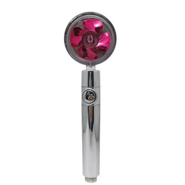 New Propeller Driven Shower Head Cotton Filter Turbocharged High Pressure Handheld Shower Nozzle