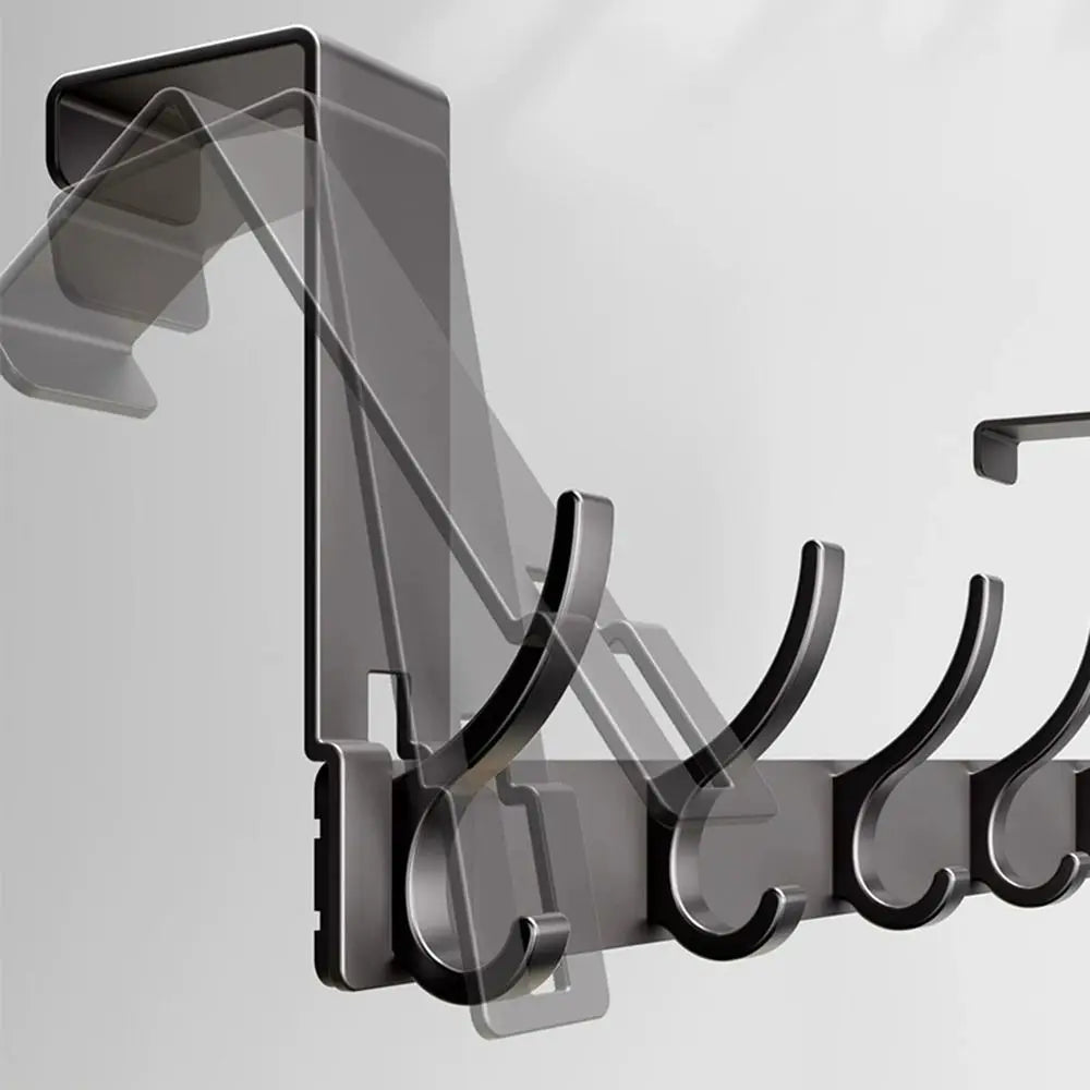 Door Behind Hook Storage Wall Hanging Clothes Hanger Coat Hook Punch-free Hanger Bedroom  Kitchen Organizer Quick Installation