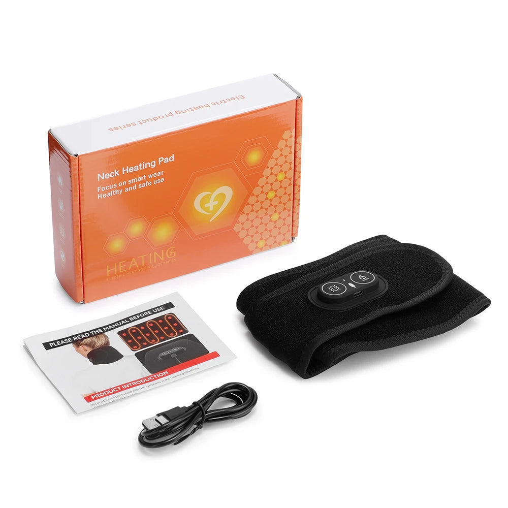 Electric Red Light Heating Neck Belt 660-850nm Infrared Neck Cervical Protection Neck Vibration Massage Pad