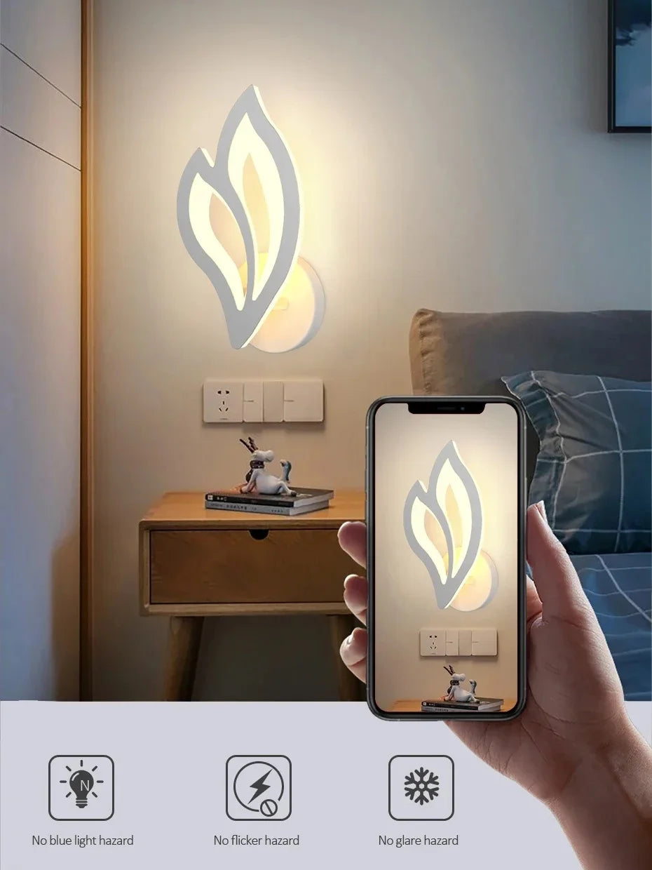 Modern LED Wall Light Bedside Lamps Minimalist Sconces Indoor Lighting Interior Wall Lamp Room Decoration for Bedroom Aisle Lamp