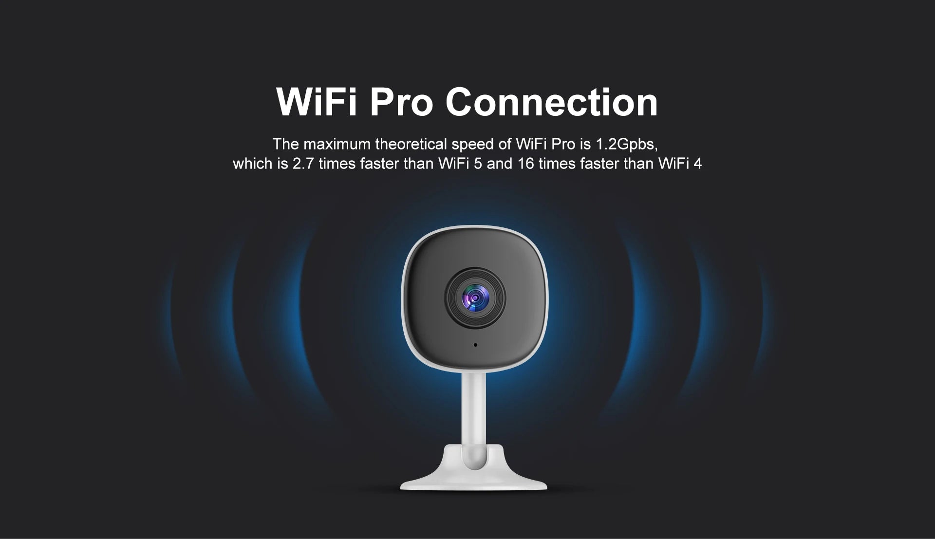 Smart Home Security Camera - 1080P WiFi Indoor Cam with Human Motion Detection, Auto Tracking, Night Vision & Audio Recording