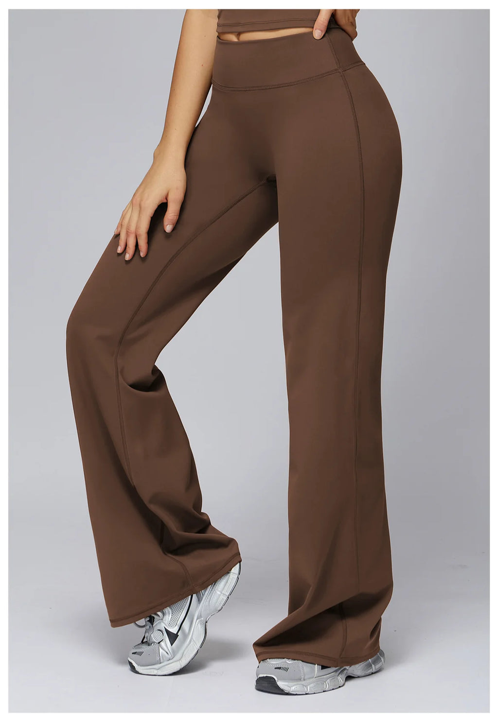 Women's Sports Yoga Pants High Waisted Straight Flared Trousers Running Fitness Sport Trousers Female Gym Casual Sports Pants