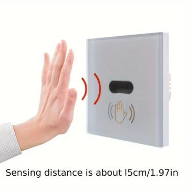 COLOROCK 1pc Wall Light Switch Infrare IR Sensor No Need Touch EU UK 220V 110V Glass Screen Panel Electrical Power On Off Lamp