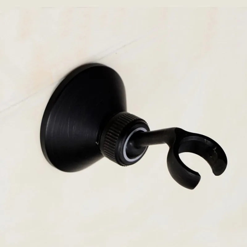 Chrome and Black Plated Solid Brass Shower Holder Wall Mounted hand shower holder bracket
